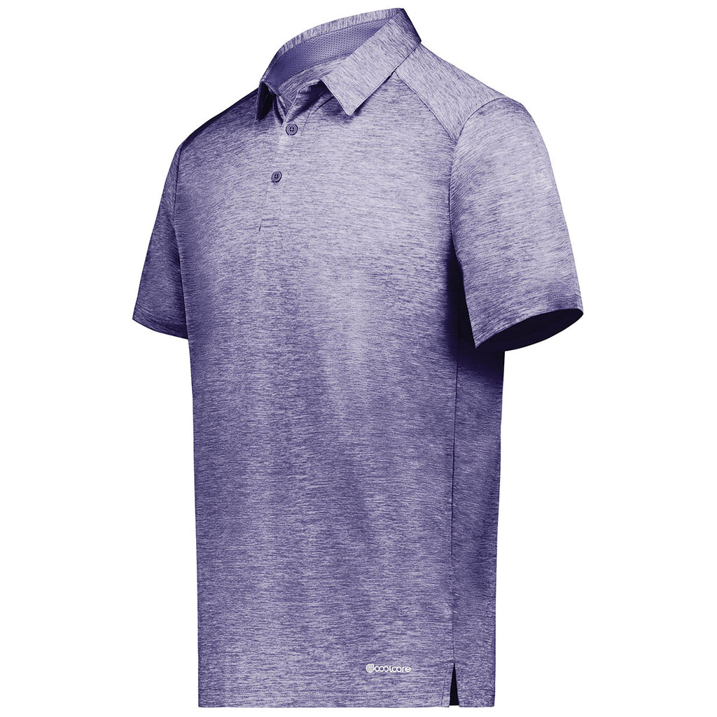 Holloway Men's Purple Heather Electrify Coolcore Polo