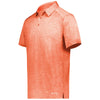 Holloway Men's Orange Heather Electrify Coolcore Polo