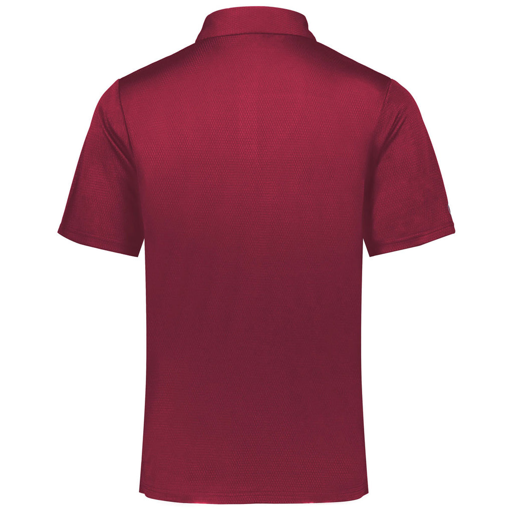 Holloway Men's Cardinal/White Prism Bold Polo