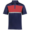 Holloway Men's Navy/Scarlet Prism Bold Polo