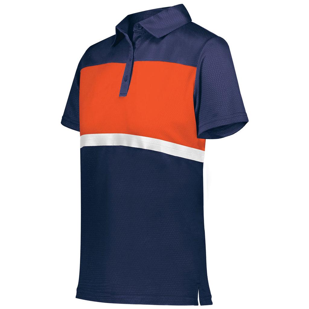 Holloway Women's Navy/Orange Prism Bold Polo