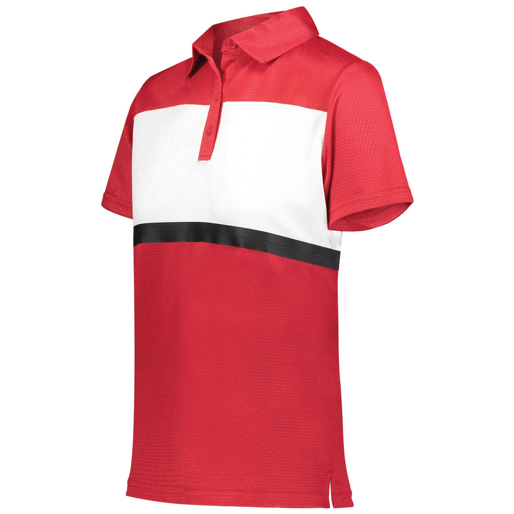 Holloway Women's Scarlet/White Prism Bold Polo