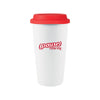 ETS White Terra Tumbler with Red Lid -16 oz