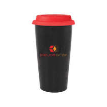 ETS Black Terra Tumbler with Red Lid -16 oz