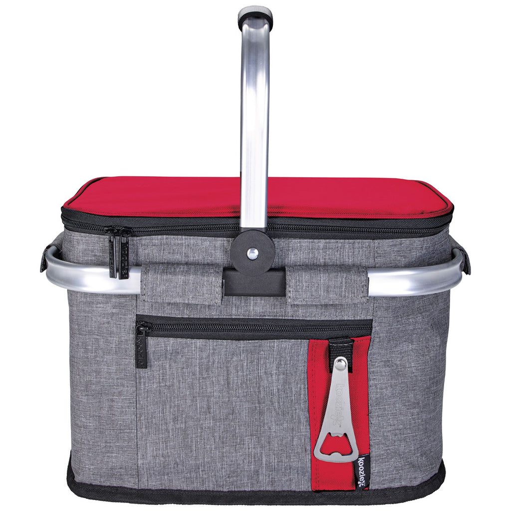 Koozie Red Collapsible Picnic Basket