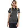 Charles River Women's Black Space Dye Performance Polo