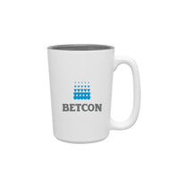 ETS Rocca White/Glossy Storm Grey Ceramic Mug 15 oz