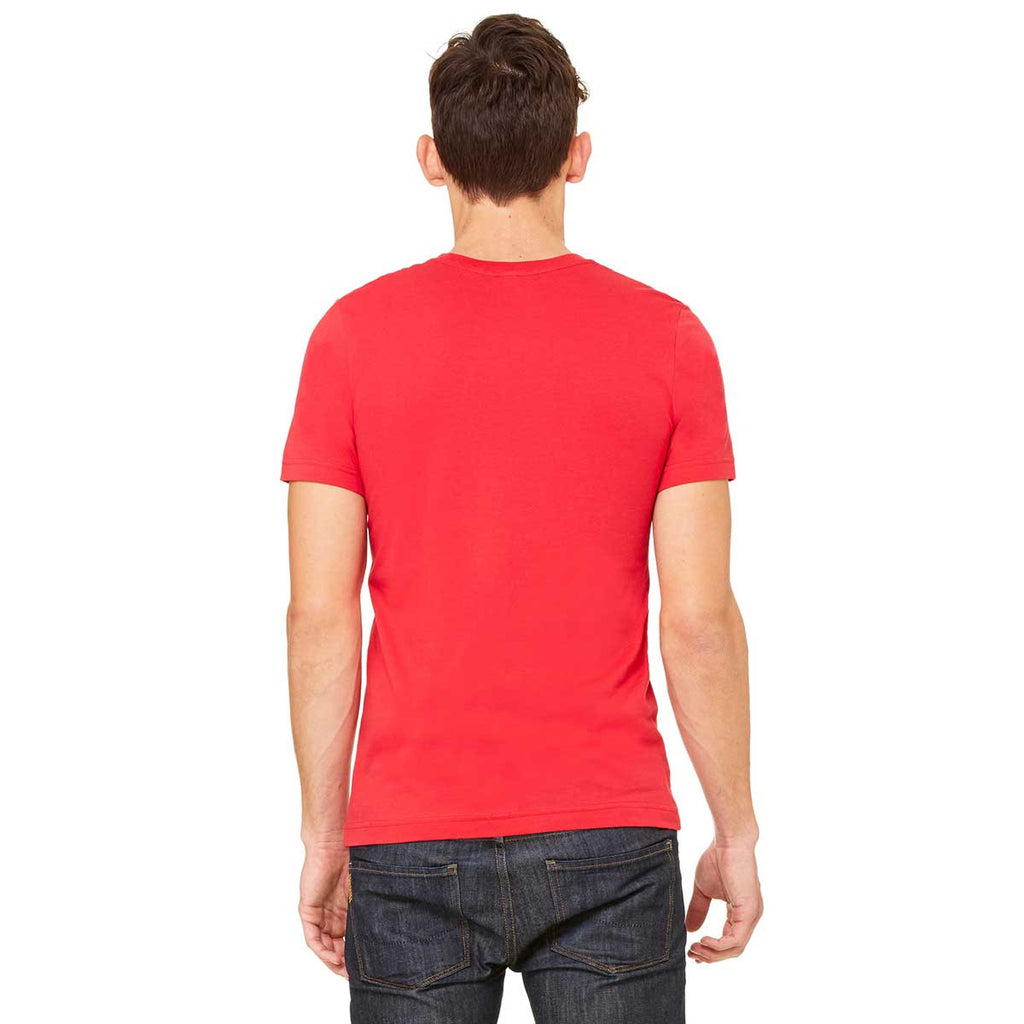 Bella + Canvas Unisex Red Made in the USA Jersey Short-Sleeve T-Shirt