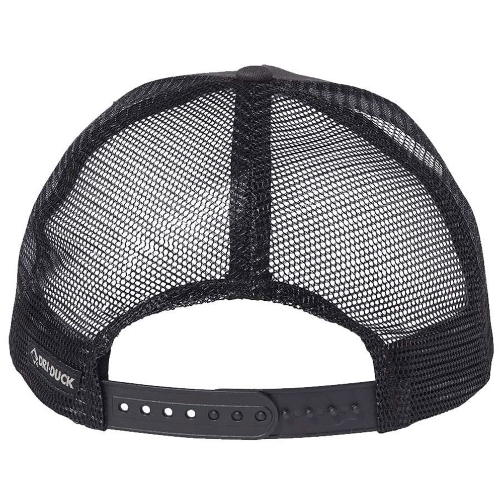 Dri Duck Unisex Charcoal/Black/Black Retro Rope Cap