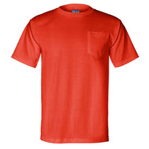 Bayside Men's Bright Orange Union-Made Short Sleeve T-Shirt with Pocket
