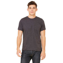 Bella + Canvas Unisex Dark Grey Heather Heavyweight 5.5 oz. Crew T-Shirt