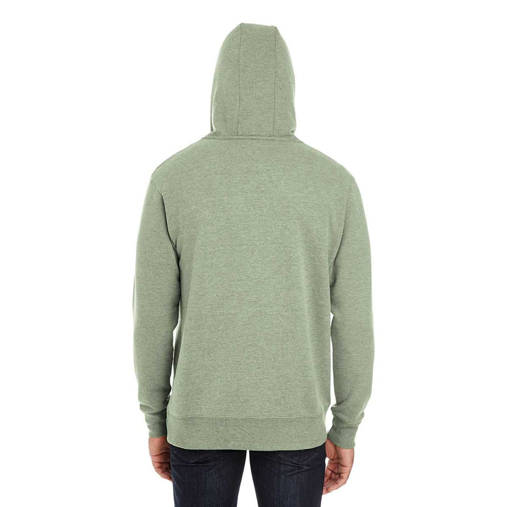 Threadfast Unisex Army Heather Triblend French Terry Hoodie