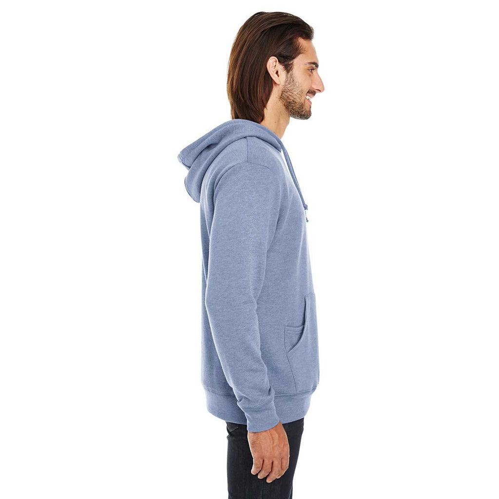 Threadfast Unisex Denim Heather Triblend French Terry Hoodie