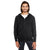 Threadfast Unisex Black Solid Triblend French Terry Full-Zip