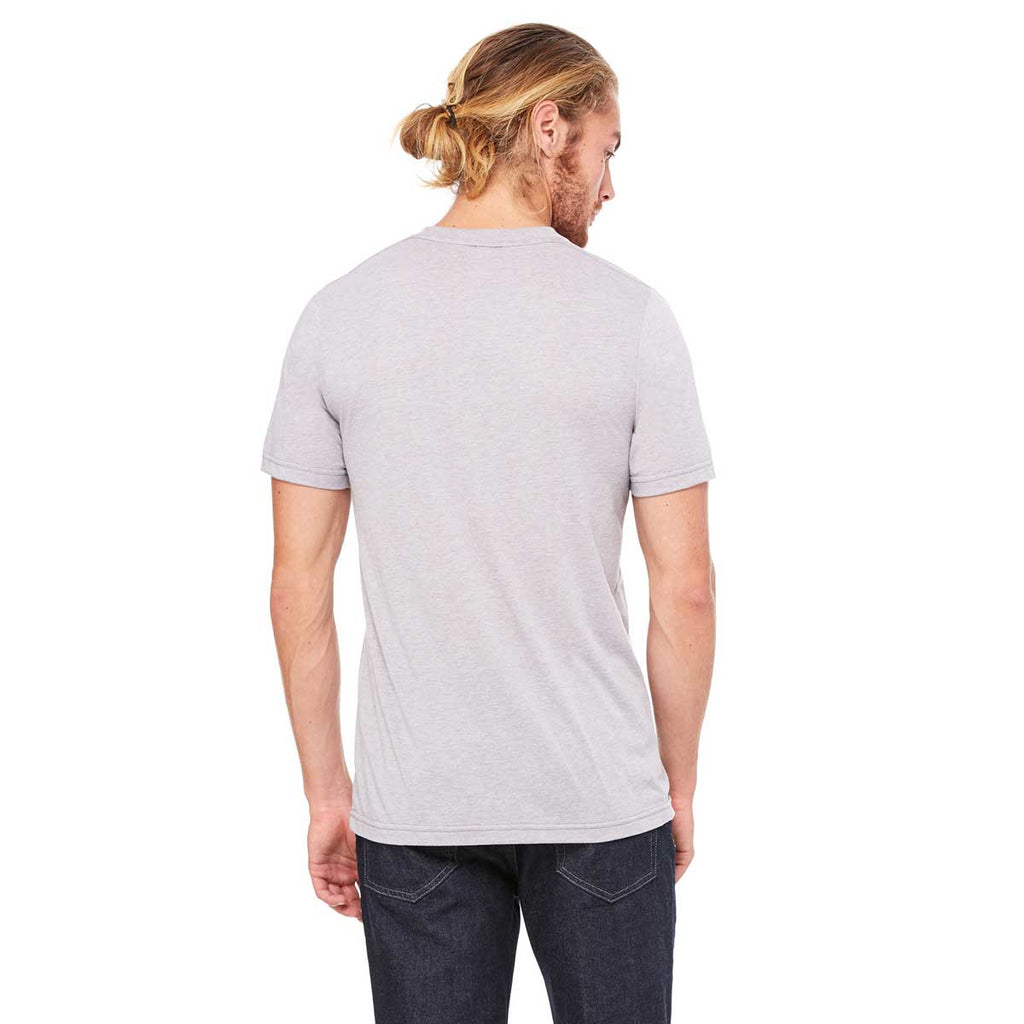 Bella + Canvas Unisex Athletic Grey Triblend Short-Sleeve V-Neck T-Shirt