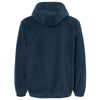 Burnside Men's Navy Polar Fleece Quarter-Zip Hooded Pullover