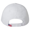 Bayside White/Navy USA-Made Structured Twill Cap with Sandwich Visor