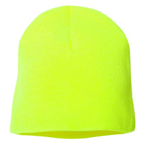 Bayside Safety Lime USA-Made 8.5 Inch Knit Beanie