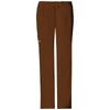 Cherokee Workwear Women's Chocolate Premium Core Stretch Mid-Rise Drawstring Cargo Pant