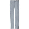 Cherokee Workwear Women's Grey Premium Core Stretch Mid-Rise Drawstring Cargo Pant