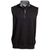 Edwards Men's Black Quarter Zip Fine Gauge Sweater Vest