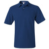 Jerzees Men's Royal Spotshield 50/50 Polo With Pocket