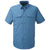 Dri Duck Men's Slate Blue Crossroad Dobby Short-Sleeve Woven Shirt