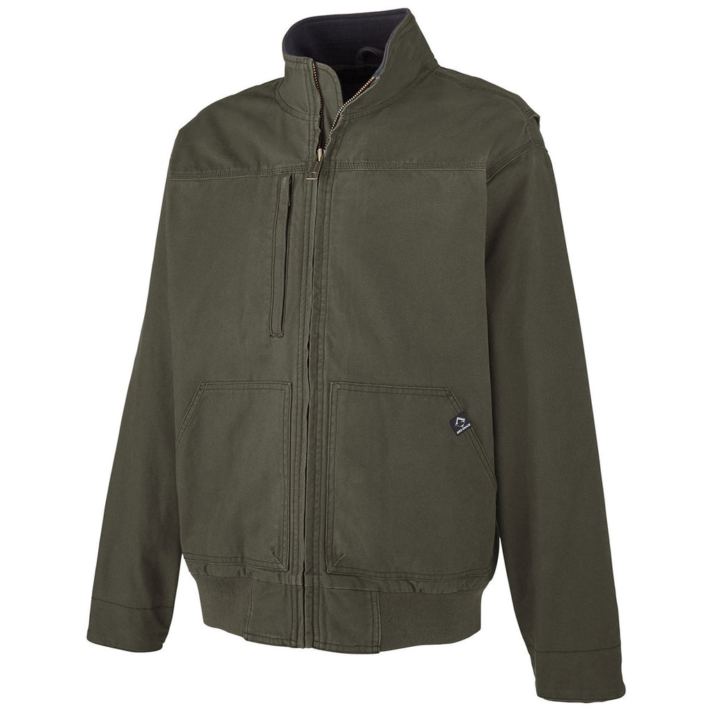 Dri Duck Men's Olive Force Canvas Bomber Jacket