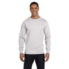 Hanes Men's Ash 6.1 oz Long-Sleeve Beefy-T