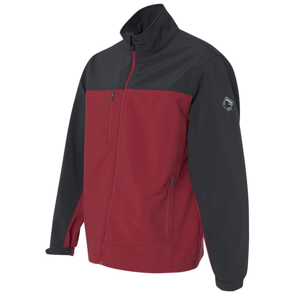 Dri Duck Men's Red/Charcoal Motion Soft Shell Jacket