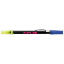 DriMark Black/Blue/Yellow Double Header Highlighter Ball Pen Combo