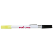 DriMark White/Black/Yellow Double Header Highlighter Ball Pen Combo