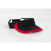 Pacific Headwear Black/Red Adjustable M2 Performance Sideline Visor