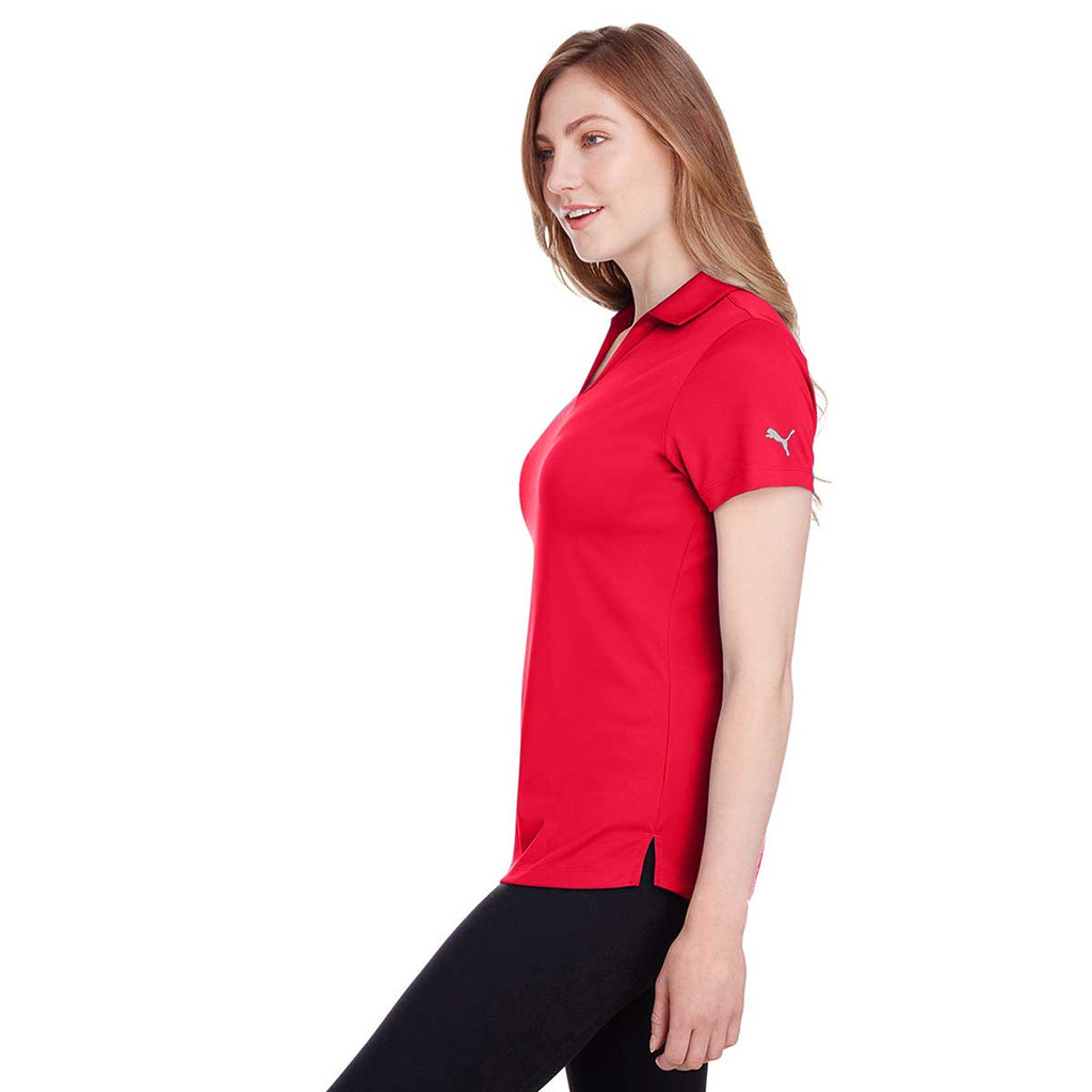 Puma Golf Women's High Risk Red Icon Golf Polo