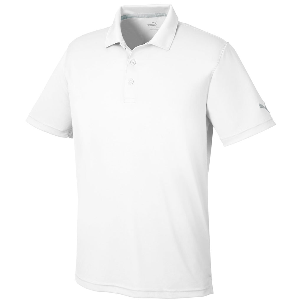 Puma Golf Men's Bright White Gamer Golf Polo