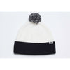 Pacific Headwear White/Black Loose Fit Pom-Pom Beanie