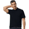 Gildan Men's Black Softstyle Adult Pique Polo