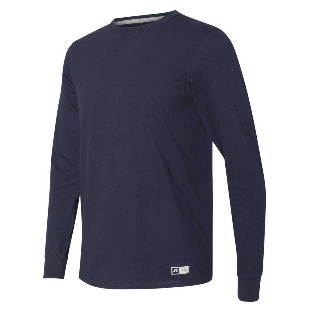 Russell Athletic Men's Navy Essential 60/40 Performance Long Sleeve T-Shirt