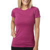 Next Level Women's Raspberry CVC Crew Tee