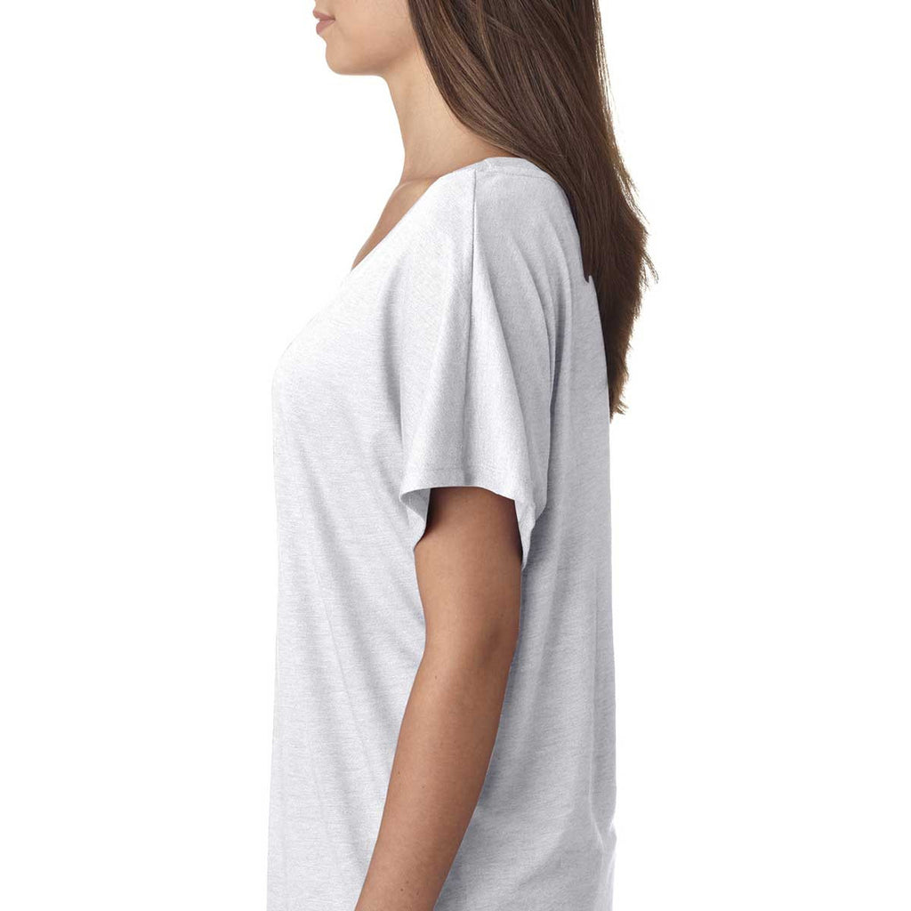 Next Level Women's Heather White Triblend Dolman