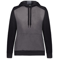 Augusta Sportswear Women's Carbon Heather/Black Three-Season Fleece Pullover Hoodie