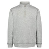 Weatherproof Men's Light Grey Heather Sweater Fleece Quarter-Zip Henley