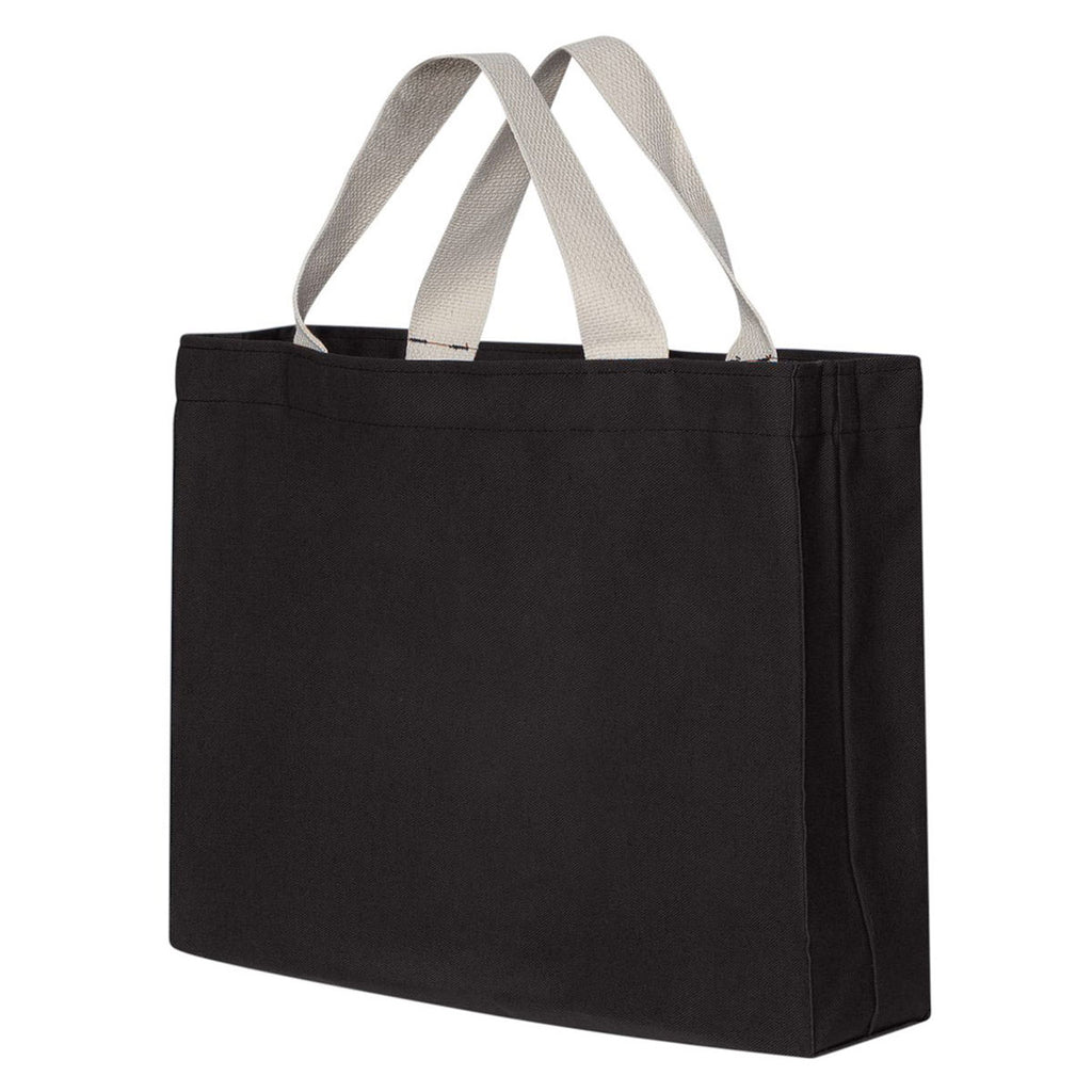 Bayside Black USA-Made Medium Gusset Tote