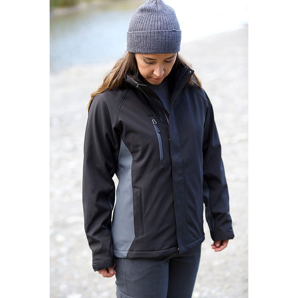 Landway Women's Heather Deep Blue/Black Gravity 3-in-1 System Soft Shell