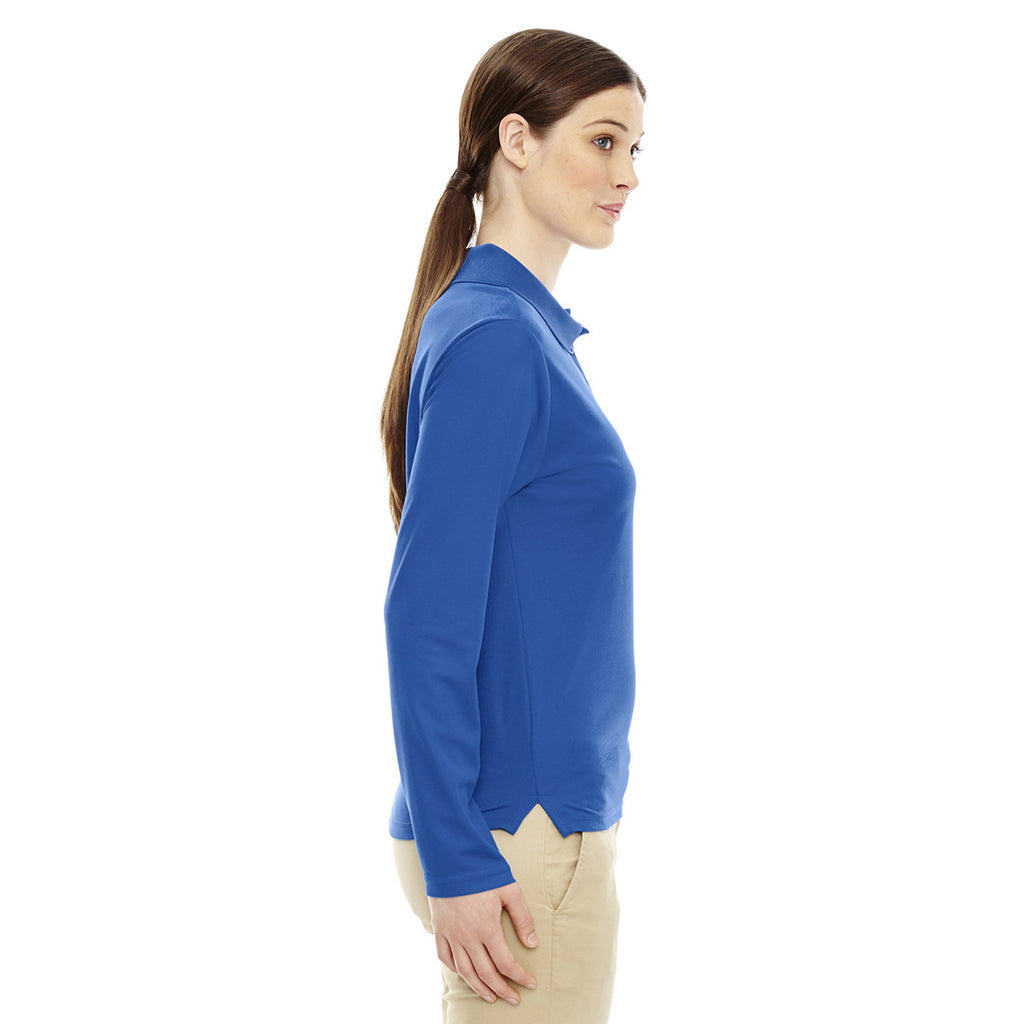 Core 365 Women's True Royal Pinnacle Performance Long-Sleeve Pique Polo