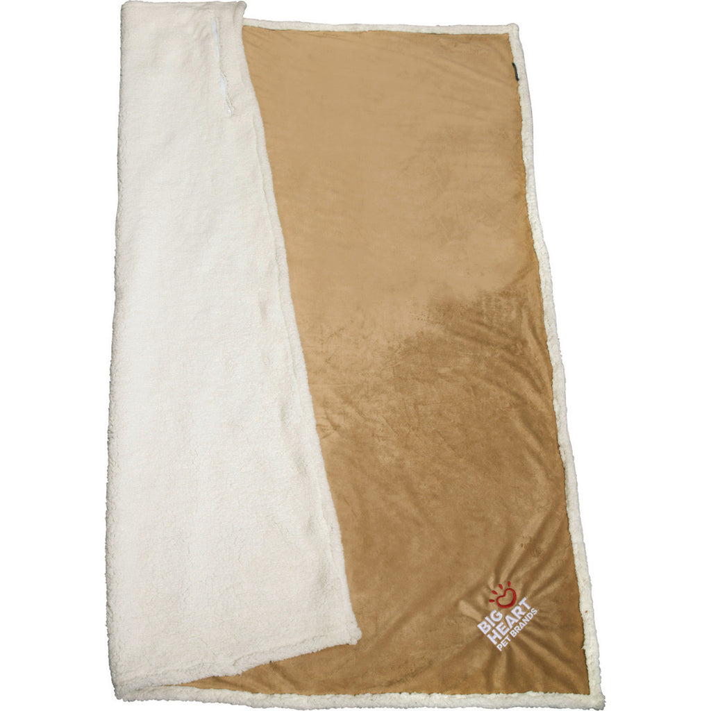 Field & Co. Tan Cambridge Oversized Sherpa Blanket