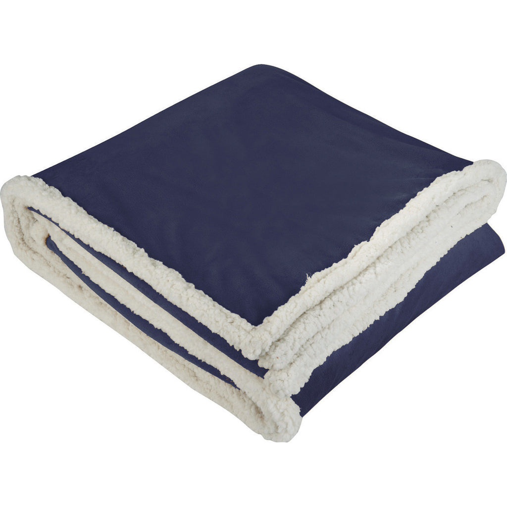 Field & Co. Navy Sherpa Blanket