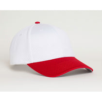Pacific Headwear White/Red Velcro Adjustable Coolport Mesh Cap