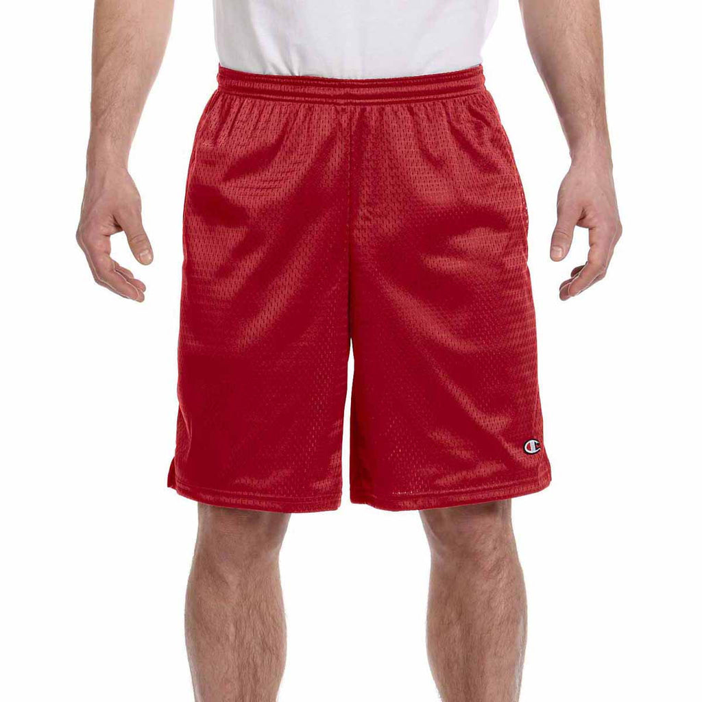 Champion Men's Scarlet 3.7-Ounce Mesh Short with Pockets