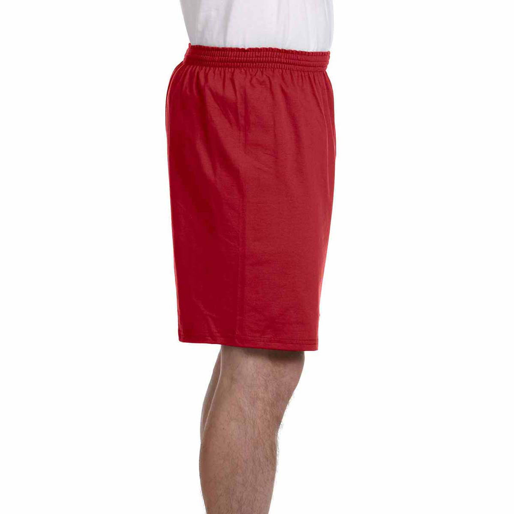 Champion Men's Scarlet 6-Ounce Cotton Gym Short